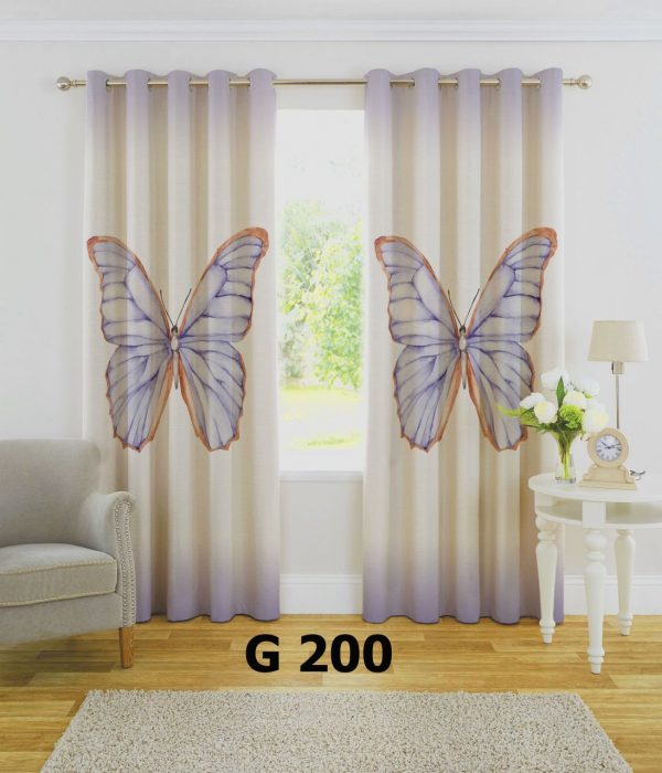پرده چاپی طرح پروانه G200