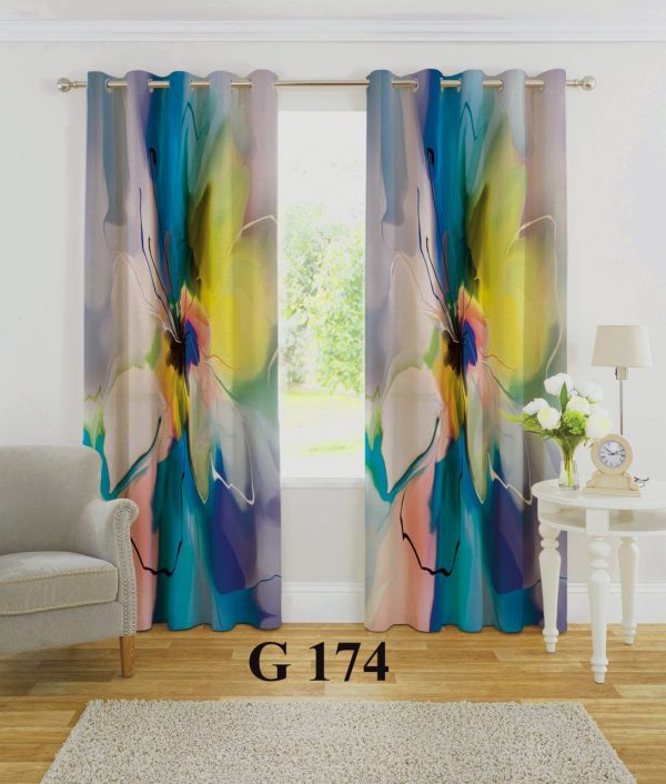 پرده چاپی طرح گل G174