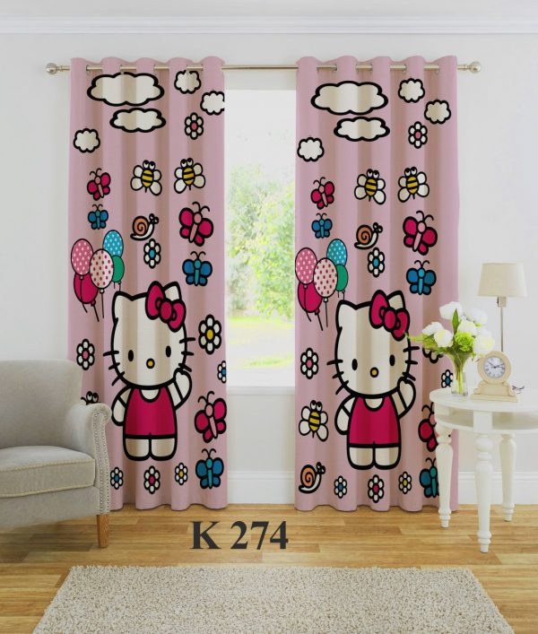 پرده چاپی طرح گربه K374