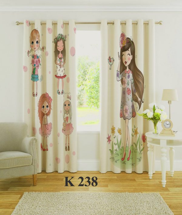 پرده چاپی طرح دختر K238