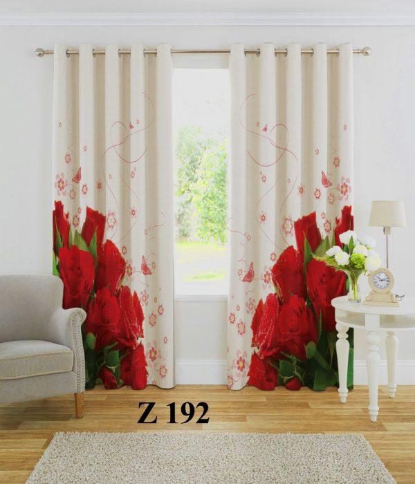 پرده چاپی طرح گل Z192