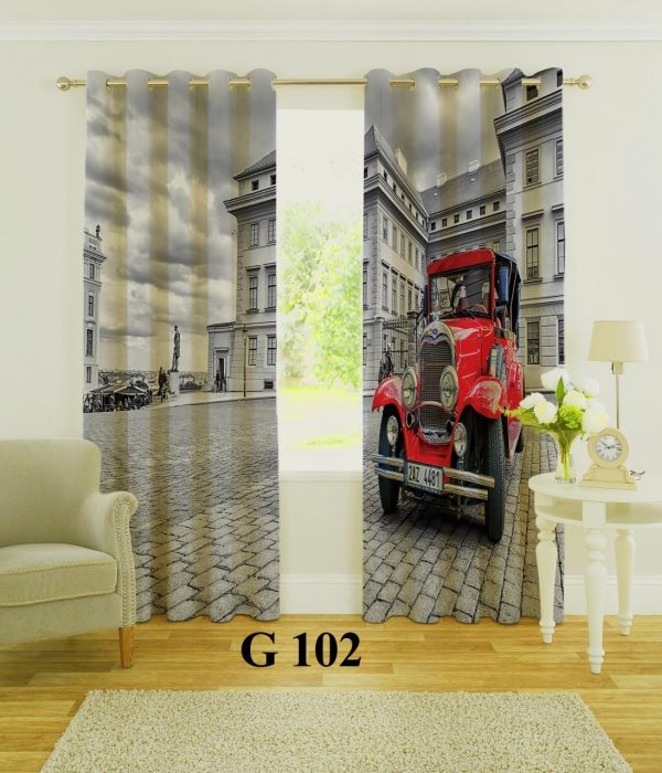 پرده چاپی طرح ماشین G102