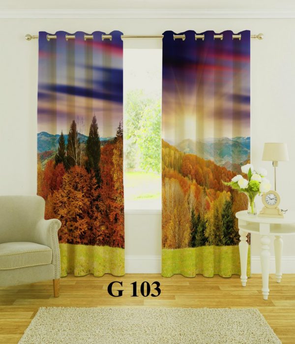 پرده چاپی طرح طبیعت G103