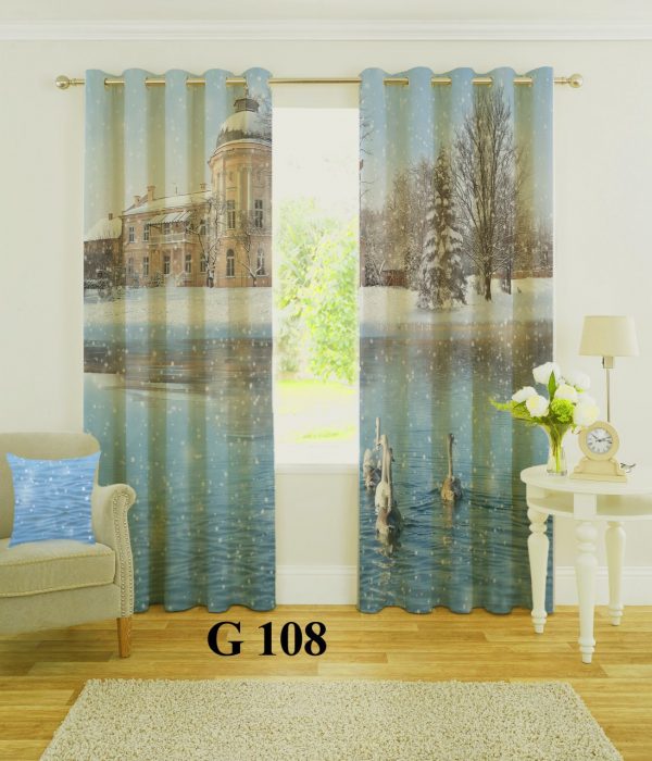 پرده چاپی طرح طبیعت G108