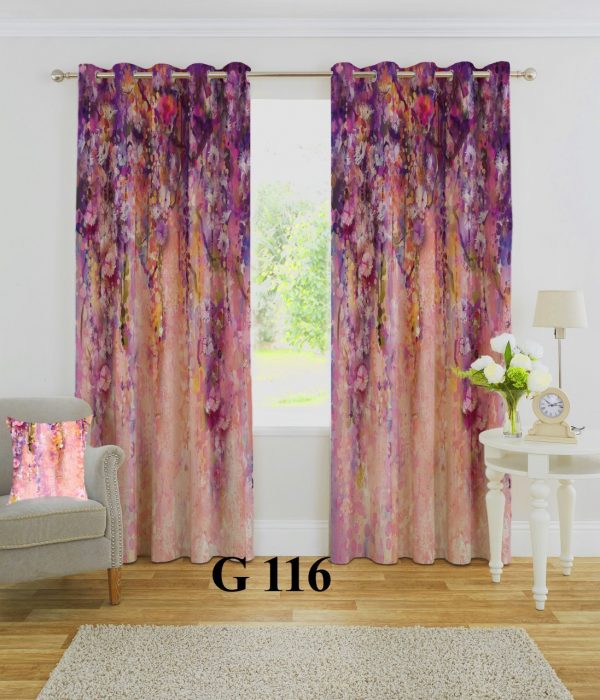 پرده چاپی طرح گل G116