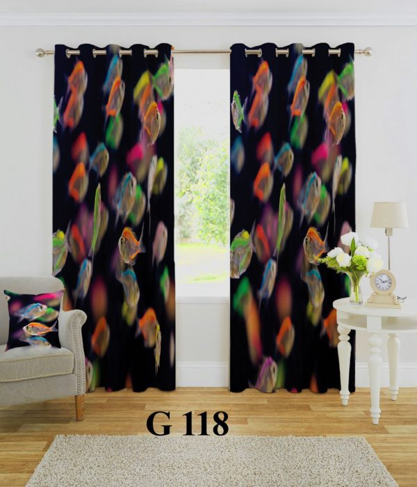 پرده چاپی طرح ماهی G118