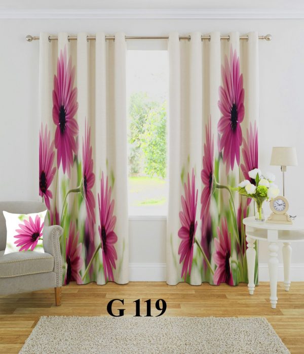پرده چاپی طرح گل G119