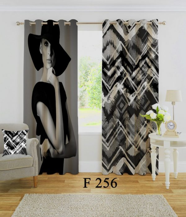 پرده چاپی طرح دختر F256