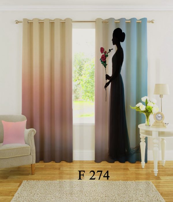 پرده چاپی طرح دختر F274