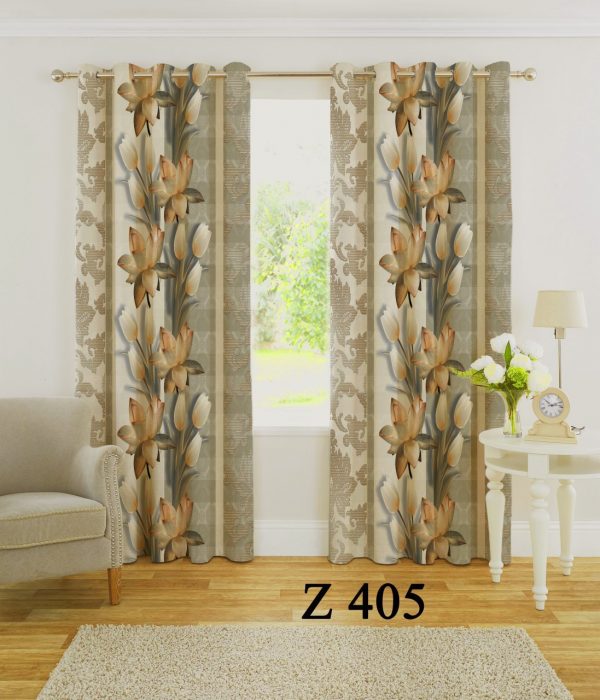 پرده چاپی طرح گل Z405
