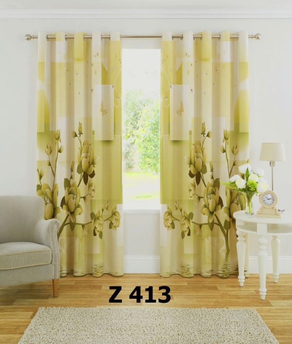 پرده چاپی طرح گل Z413