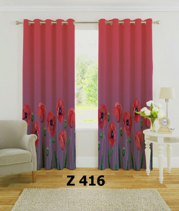 پرده چاپی طرح گل Z416