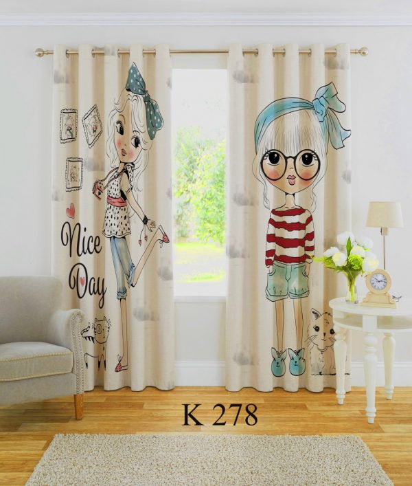 پرده چاپی طرح دختر K278
