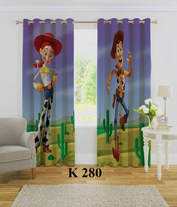 پرده چاپی طرح اسباب بازی ها K280