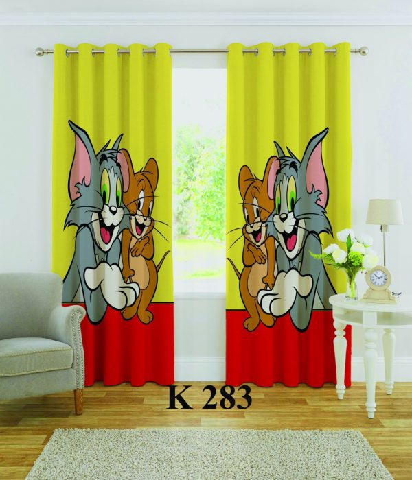 پرده چاپی طرح تام و جری K283