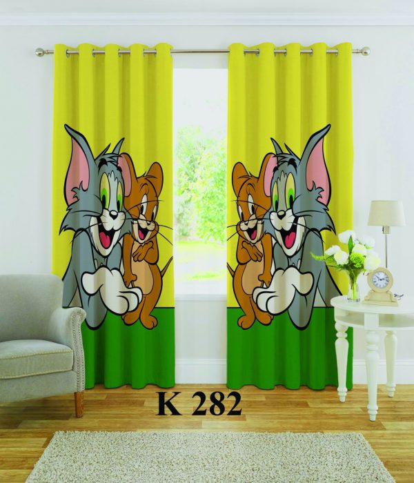 پرده چاپی طرح تام و جری K282