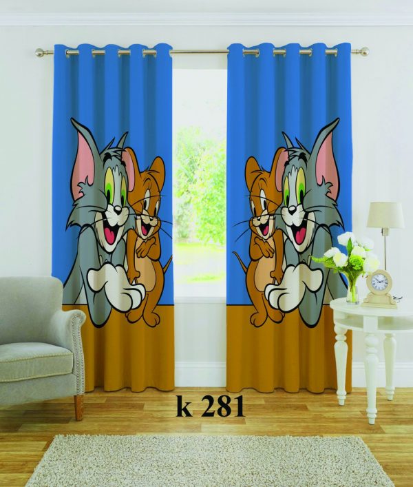 پرده چاپی طرح تام و جری K281