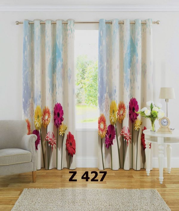 پرده چاپی طرح گل Z427