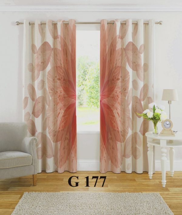 پرده چاپی طرح گل G177