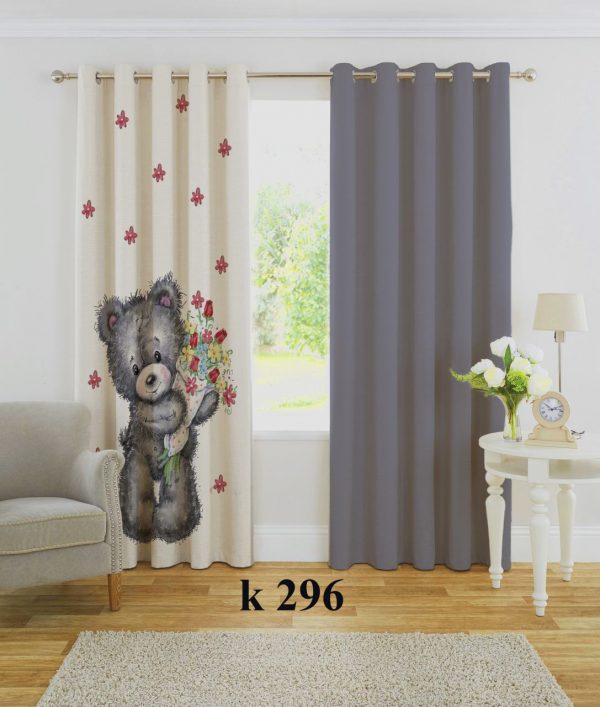 پرده چاپی طرح خرس K296