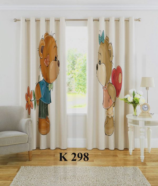 پرده چاپی طرح خرس K298