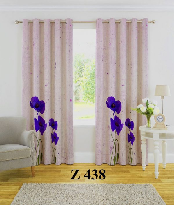 پرده چاپی طرح گل Z438