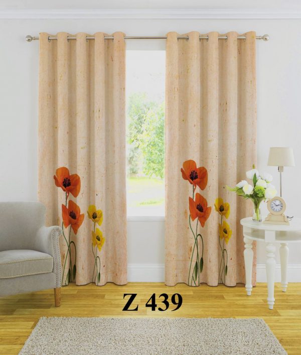پرده چاپی طرح گل Z439