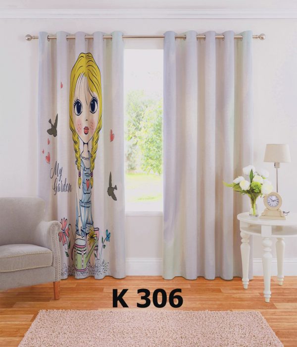 پرده چاپی طرح دختر K306