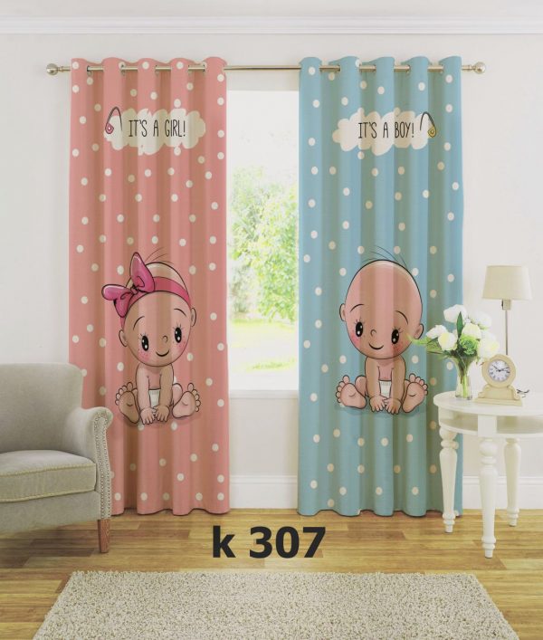 پرده چاپی طرح بچه K307