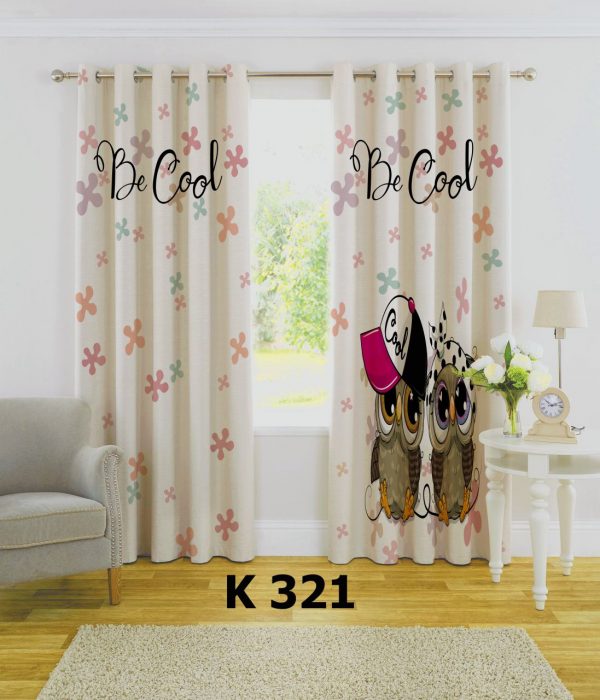 پرده چاپی طرح جغد K321