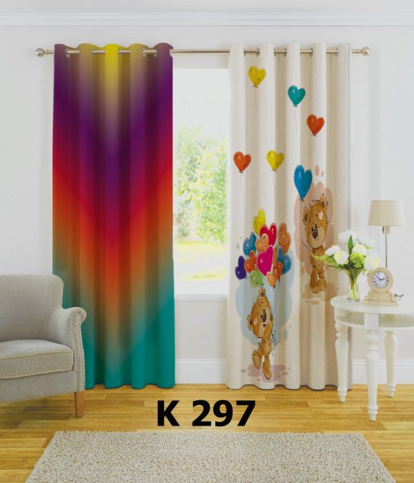 پرده چاپی طرح خرس K297