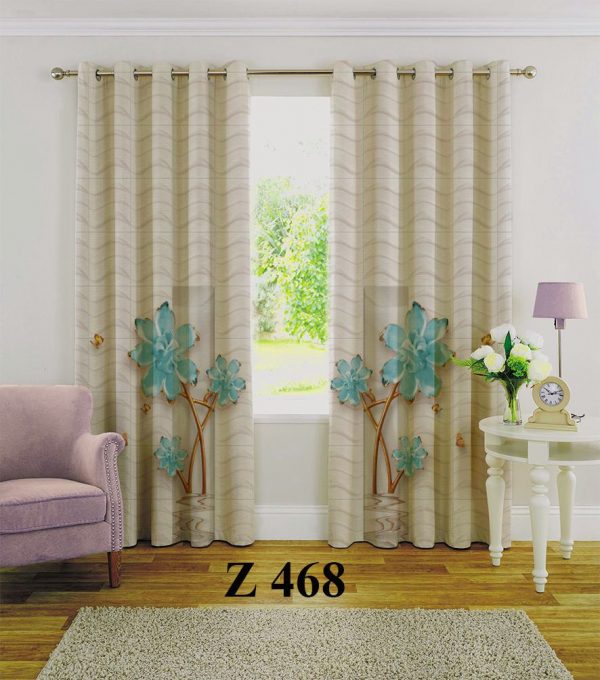 پرده چاپی طرح گل Z468