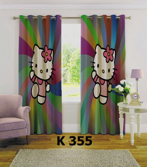 پرده چاپی طرح کیتی K355
