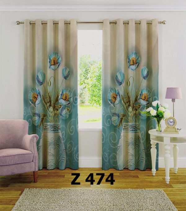 پرده چاپی طرح گل Z474