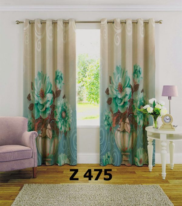 پرده چاپی طرح گل Z475