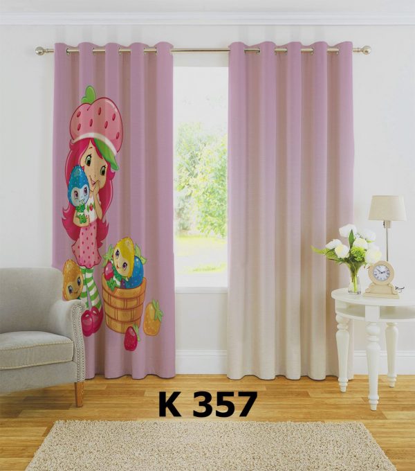 پرده چاپی طرح توت فرنگی کوچولو K357