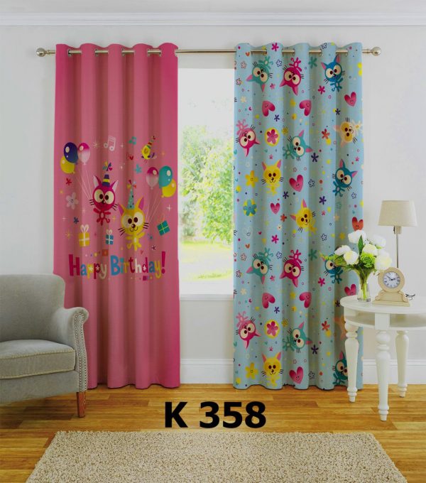 پرده چاپی طرح گربه K358