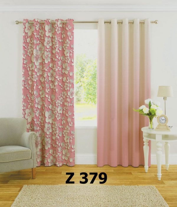 پرده چاپی طرح گل Z379