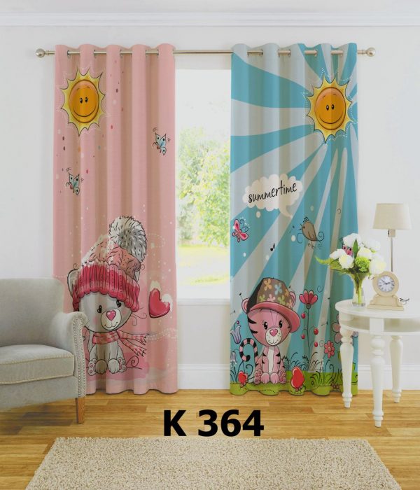 پرده چاپی طرح گربه K364