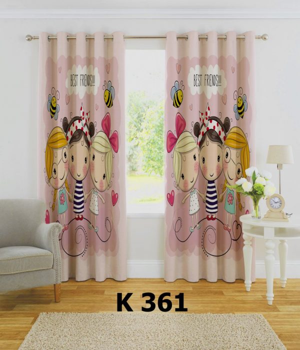 پرده چاپی طرح دختر K361