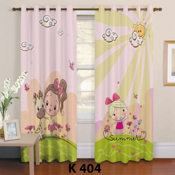 پرده چاپی طرح دختر K404