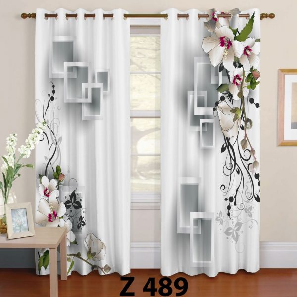 پرده چاپی طرح گل Z489
