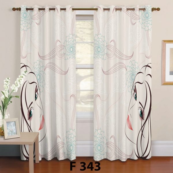 پرده چاپی طرح دختر F343