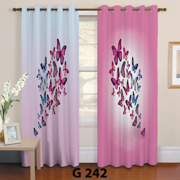 پرده چاپی طرح پروانه G242