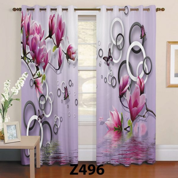 پرده چاپی طرح گل Z496