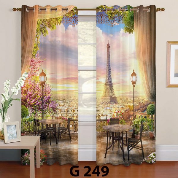 پرده چاپی طرح پاریس G249
