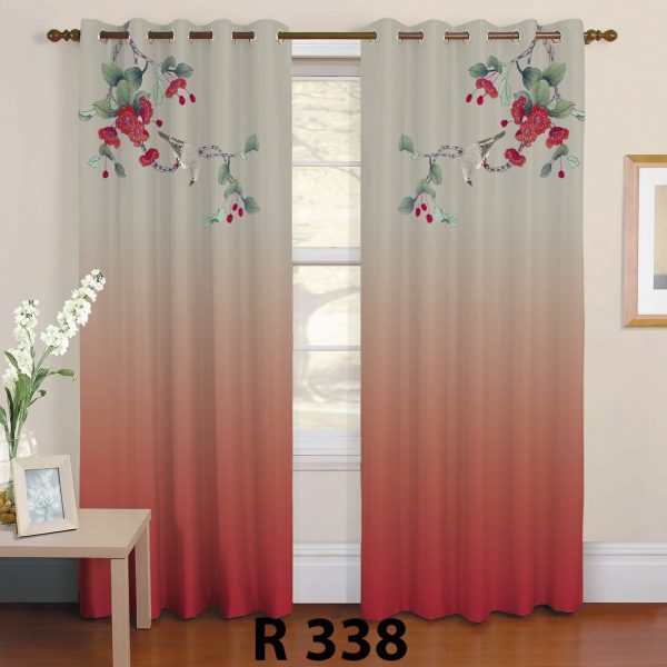 پرده چاپی طرح گل R338