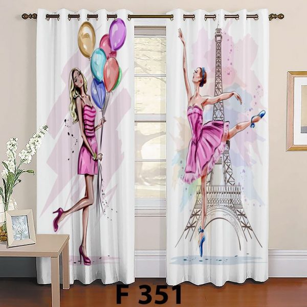 پرده چاپی طرح دختر F351