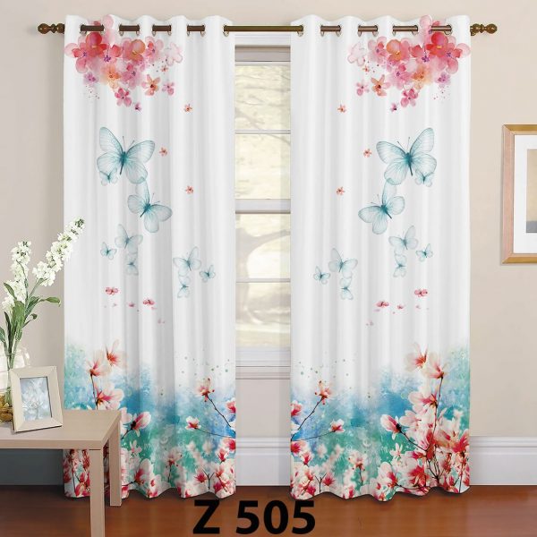 پرده چاپی طرح پروانه Z505