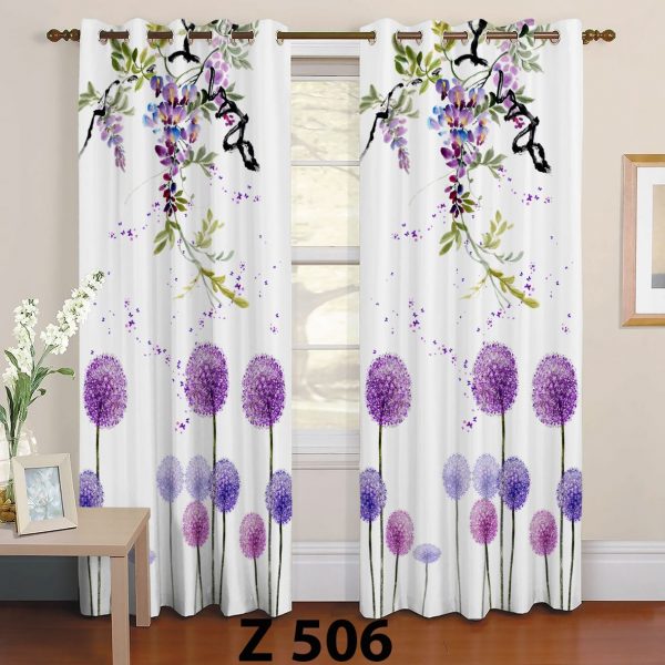 پرده چاپی طرح گل Z506